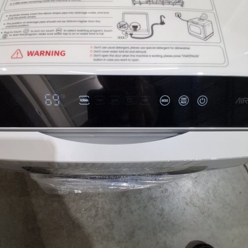 AIRMSEN 5-PROGRAM COUNTERTOP PORTABLE DISHWASHER - 5L - WHITE - (MODEL: TDQR03) image 2