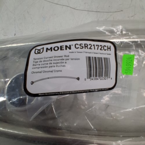 MOEN ADJUSTABLE TENSION CURVED SHOWER ROD - 5FT - CHROME (MODEL: CSR2172CH) image 4