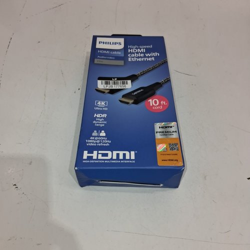 PHILIPS ELITE PREMIUM HIGH-SPEED HDMI CABLE WITH ETHERNET - 10FT - BLACK image 2