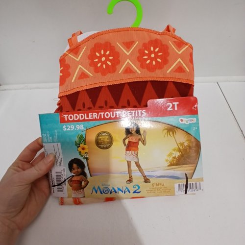 TODDLER DISGUISE MOANA 2 SIMEA COSTUME - 2T - ORANGE (STYLE: 171089S) image 2