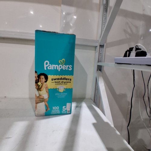 100PK PAMPERS SWADDLERS UP TO 100% LEAKPROOF BABY DIAPERS - SIZE 5 image 3