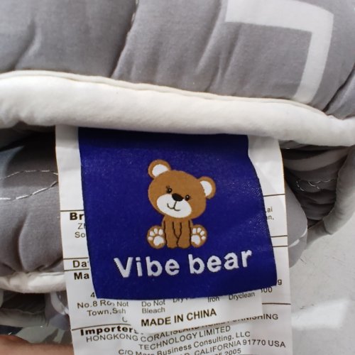 VIBE BEAR MEMORY FOAM MATTRESS TOPPER - 80" X 39" - GREY image 3