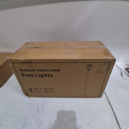 2PK UNBRANDED ADJUSTABLE OUTDOOR SOLAR LAMP POST LIGHTS - 19" TO 63" image 5