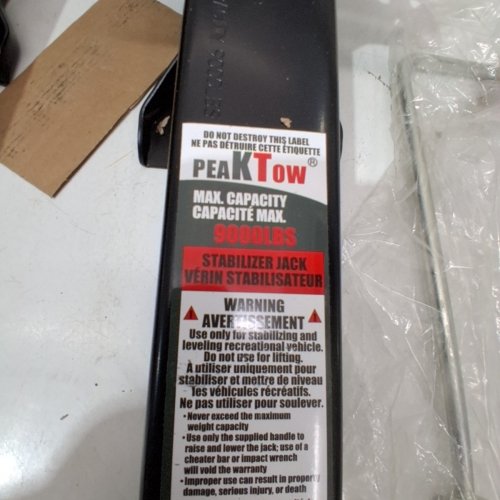 2PK PEAKTOW STABILIZING SCISSOR JACKS WITH HANDLE - 9000 LBS MAX/24" - BLACK (MODEL: PTJ1603) image 4