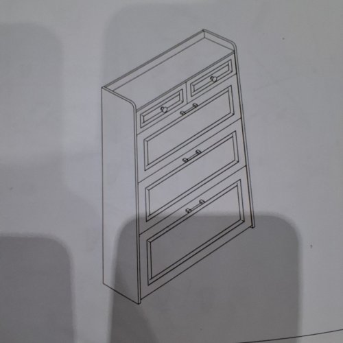 3 DOOR SHOE CABINET WITH 2 DRAWERS - WHITE image 6