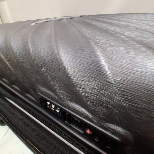 LUGGEX POLYCARBONATE HARD SHELL EXPANDABLE SPINNER SUITCASE WITH TSA LOCK - 28" - BLACK (MODEL: KVT) image 3