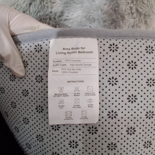SHAG AREA RUG - 6FT X 5FT - GRAY image 2