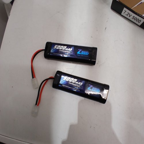2PK ZEEE NIMH BATTERY WITH TAMIYA PLUG HIGH POWER FOR RC CAR - 7.2 V, 5000 MAH - BLACK image 2