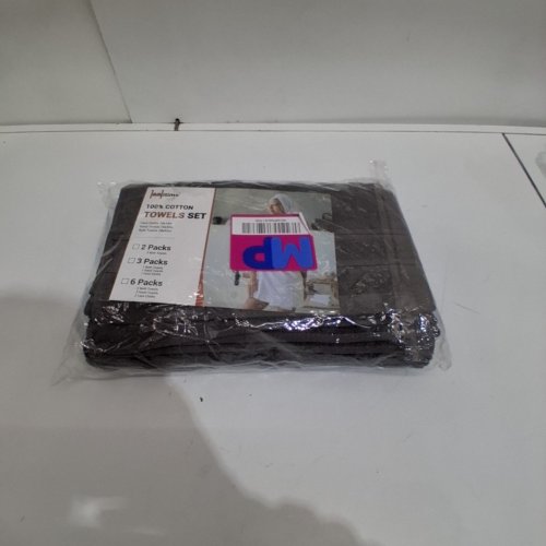 3PC HITIME COTTON TOWELS SET - GREY image 2