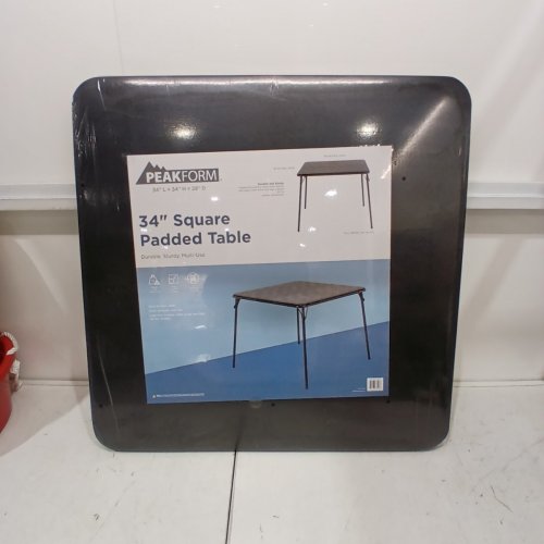 PEAKFORM SQUARE PADDED folding TABLE - 34" X 34" X 28" - BLACK image 2