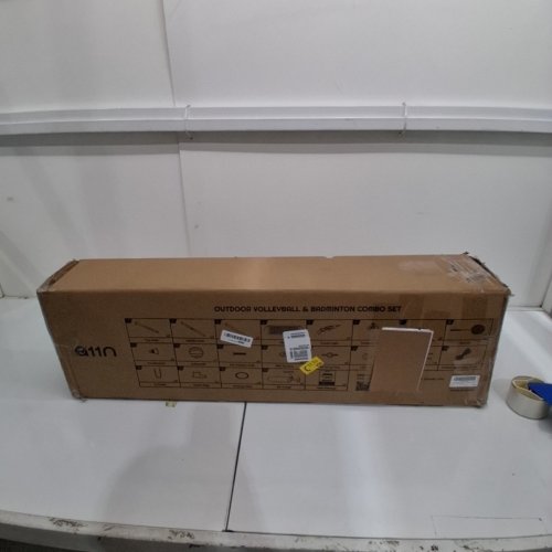 A11N OUTDOOR VOLLEYBALL AND BADMINTON GRAB AND GO NET COMBO SET WITH ADJUSTABLE HEIGHT - 22FT X 6-8FT- ORANGE - (MODEL : ANS-TN-3005) image 4