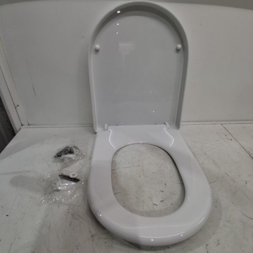AOLALA SOFT CLOSE D SHAPED TOILET SEAT - 18" - WHITE (MODEL: ‎AOLALA-MTG01) image 3