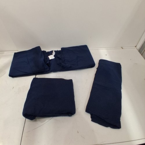 4PC SLEEPDOWN JERSEY SHEET SET - KING - NAVY image 3