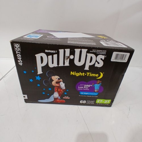 68PK GIRLS HUGGIES NIGHTTIME PULL-UPS DISPOSIBLE DIAPERS - SIZE 2T-3T - DISNEY JUNIOR MINNIE MOUSE image 2