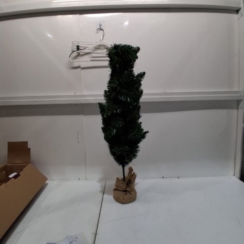 WONDERSHOP UNLIT ALBERTA SPRUCE BURLAP BASE TREE - 3FT - GREEN/BROWN image 3