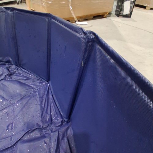 FOLDABLE DOG/PET SWIMMING POOL 79" X 24" - BLUE/GREY image 4