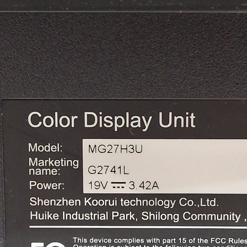 KOORUI 4K UHD GAMING MONITOR - IPS DISPLAY, 160HZ/320HZ DUAL MODE, 1MS RESPONSE, ADAPTIVE SYNC - 27" - BLACK (MODEL: MG27H3U / G2741L) image 12