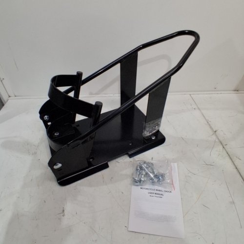 MOTORCYCLE WHEEL CHOCK CRADLE HOLDER WITH 3 ADJUSTABLE HOLES - 1800LB CAPACITY - 15" - 21" - (MODEL: TYGJ210084) image 2