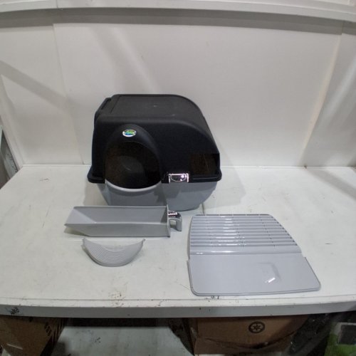 OMEGA PAW SELF-CLEANING LITTER BOX - BLACK / GREY image 2
