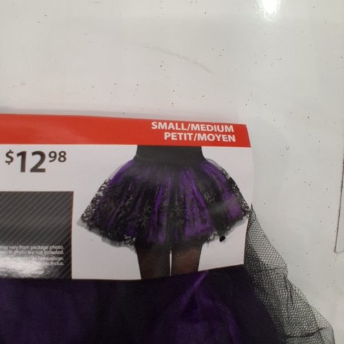 WOMEN'S GOTHIC TUTU - SMALL/MEDIUM - PURPLE / BLACK image 2