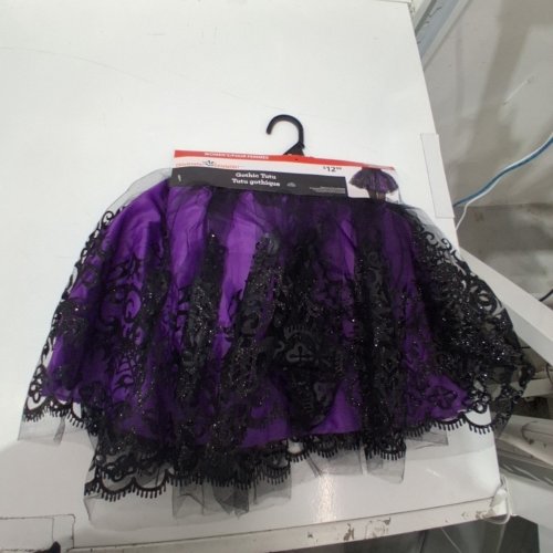 WOMEN'S GOTHIC TUTU - SMALL/MEDIUM - PURPLE / BLACK image 3
