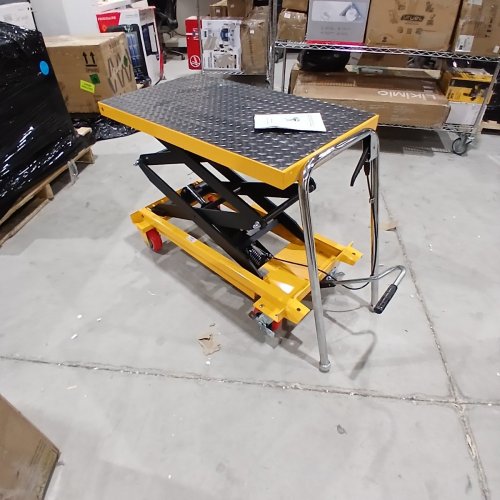 HYDRAULIC MANUAL LIFT CART TABLE - 36" X 20" LIFT HEIGHT 59" - 77OLBS WEIGHT CAPACITY - YELLOW (MODEL: TFD35) image 2