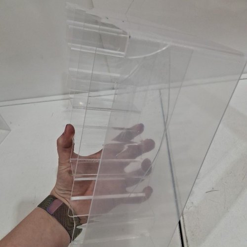 MULTIPURPOSE MULTI LAYERS ACRYLIC DISPLAY STAND - 11" X 4" X 10" - CLEAR image 4