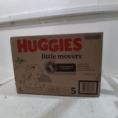 132PK HUGGIES LITTLE MOVERS DIAPERS - SIZE 5 (25-37LB) image 2