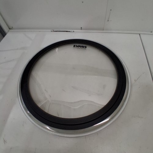 EVANS BASS BATTER DRUMHEAD - 20" - 2-PLY, UNCOATED - GREY/CLEAR (MODEL: BD20EMAD2) image 2