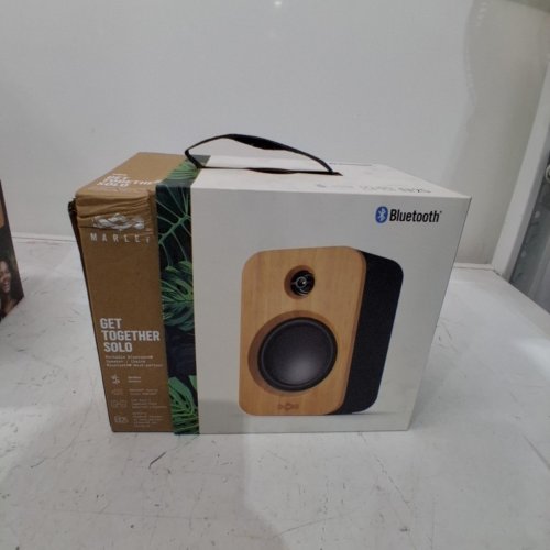 HOUSE OF MARLEY GET TOGETHER SOLO PORTABLE BLUETOOTH BAMBOO PAIRABLE SPEAKER - 15W BASS RATING AND 5W - NATURAL WOOD (MODEL:EM-JA119-SB) image 4
