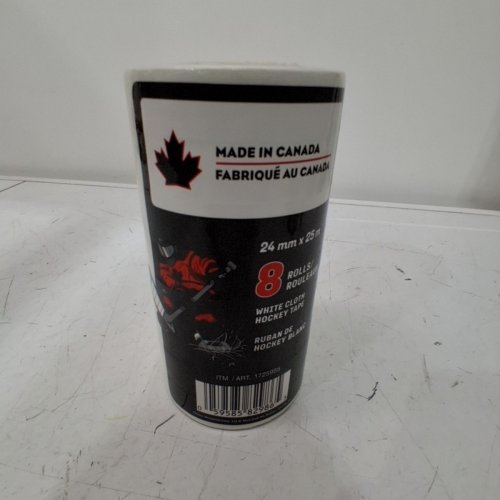 8PK CANADA CLOTH HOCKEY TAPE - 24MM X 25M - WHITE image 2