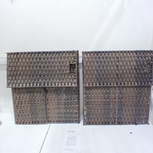 SETVSON WOVEN LAUNDRY HAMPERS WITH LID - 25" X 25" - RUSTIC BROWN (MODEL: XHLH-01) image 3