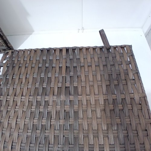 SETVSON WOVEN LAUNDRY HAMPERS WITH LID - 25" X 25" - RUSTIC BROWN (MODEL: XHLH-01) image 4
