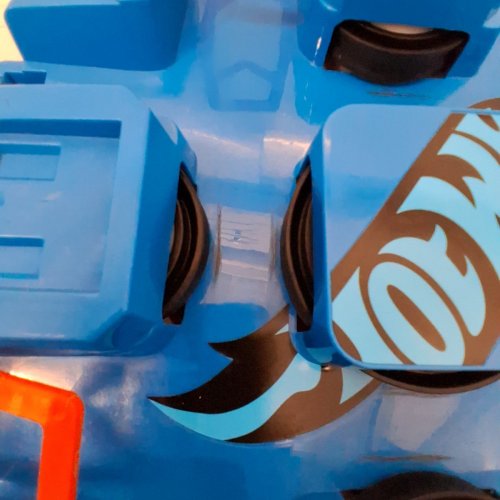 HOT WHEELS CRISS CROSS CRASH MOTORIZED TRACK SET WITH 4 HIGH SPEED CRASH ZONES - BLUE/ORANGE (MODEL: DTN42) image 4