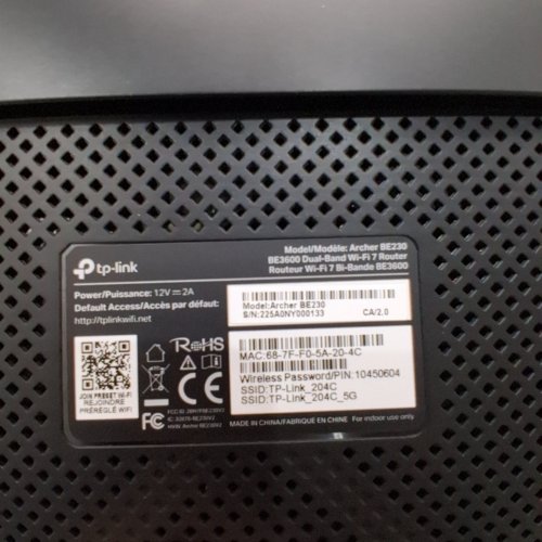 TP-LINK DUAL-BAND WI-FI 7 ROUTER - BLACK (MODEL: ARCHER BE230) image 2