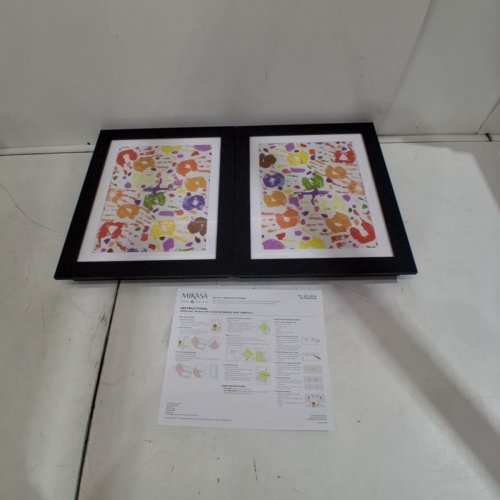 2PK MIKASA KEEPSAKE FRAMES, DISPLAY ARTWORK WITH OR WITHOUT A MAT - 12" X 14.5" - BLACK (MODEL: 1934151) image 2
