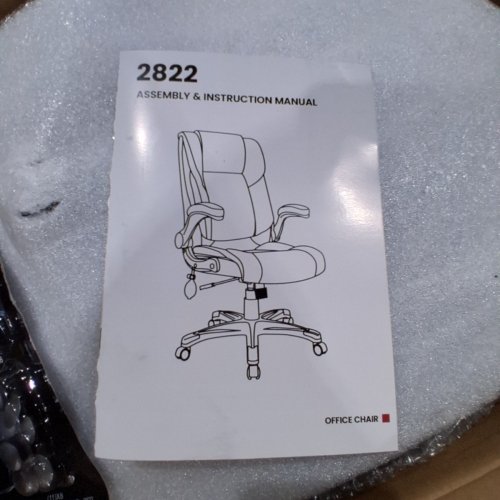 COLAMY HIGH BACK EXECUTIVE OFFICE CHAIR WITH PADDED FLIP UP ARMS - ADJUSTABLE TILT LOCK - ERGONOMIC BROWN (MODEL: 2822) image 5
