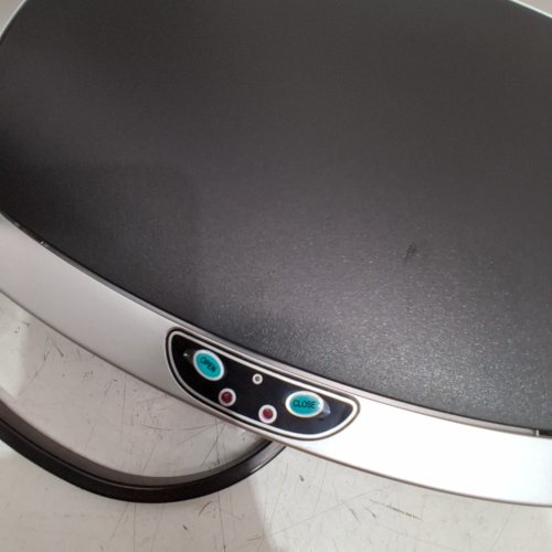 OVAL AUTOMATIC TOUCH FREE TRASH CAN - 13GAL - STAINLESS STEEL (MODEL: TC-1350R-SS) image 2