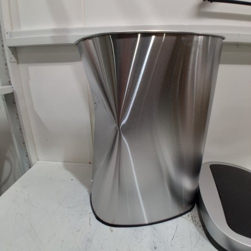 OVAL AUTOMATIC TOUCH FREE TRASH CAN - 13GAL - STAINLESS STEEL (MODEL: TC-1350R-SS) image 6