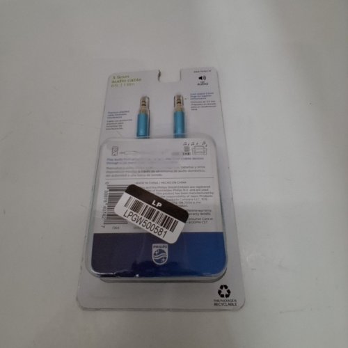 PHILIPS 3.5MM JACK AUDIO CABLE - 6FT - CYAN image 3