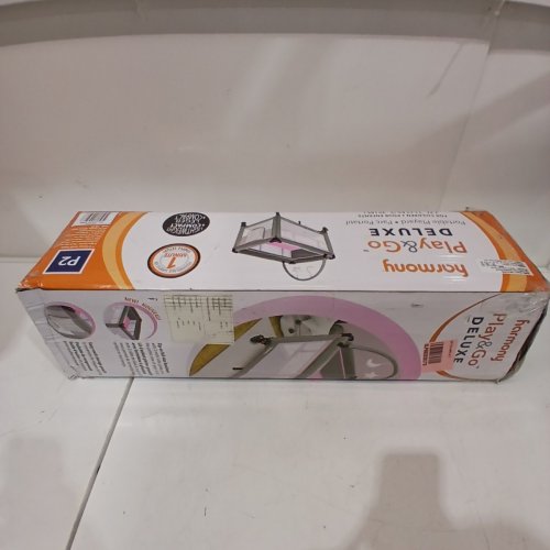 HARMONY JUVENILE PRODUCTS PLAY & GO DELUXE PLAYARD - GREY/PINK - (MODEL: 0801010GRL) image 4