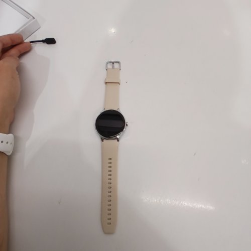 UNISEX VERYFIT SMART WATCH FITNESS TRACKER WITH BLUETOOTH CALLING, 100+ SPORTS MODES, SLEEP MONITOR & 1.27" DISPLAY - SILVER & BEIGE (MODEL: DR03) image 2