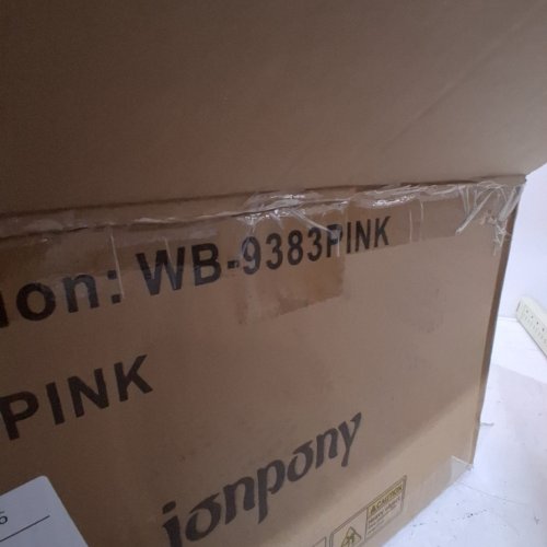 JONPONY ARMLESS FABRIC OFFICE DESK CHAIR WITH WHEELS, CROSS LEGGED WIDE SEAT CHAIR - PINK image 3