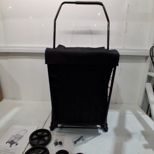 JIALIJIU FOLDING SHOPPING CART WITH WATERPROOF BAG - 23GAL TOTAL CAP - BLACK image 3