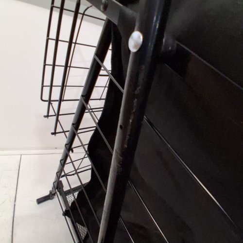 JIALIJIU FOLDING SHOPPING CART WITH WATERPROOF BAG - 23GAL TOTAL CAP - BLACK image 5