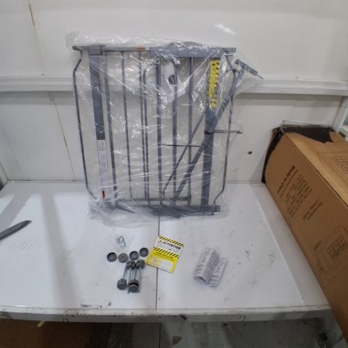 REGALO EASY STEP EXTRA WIDE METAL SAFETY GATE - 30" X 29"-49" - GREY/PLATINUM (MODEL: 1164EP) image 3