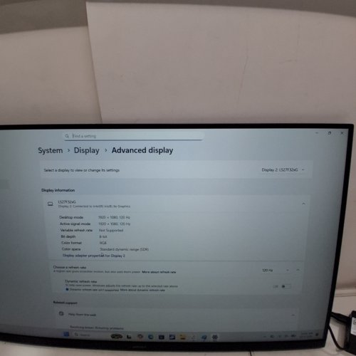 SAMSUNG S3 27" FHD MONITOR WITH IPS PANEL - 120HZ - BLACK (MODEL: S27F320GAN) image 2