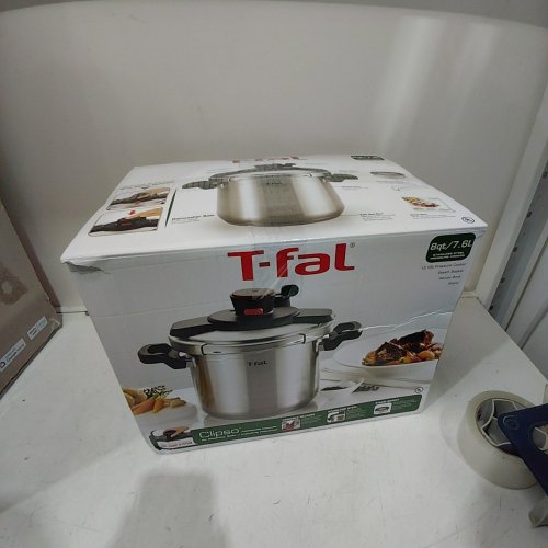 T-FAL CLIPSO PRESSURE COOKER WITH STEAMER BASKET - 8 QT / 7.6 L - STAINLESS STEEL (MODEL: 2052198) image 4