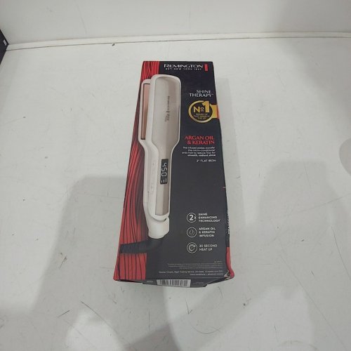REMINGTON SALON COLLECTION CERAMIC HAIR STRAIGHTENER WITH PEARL INFUSED WIDE PLATES - 2" - BEIGE (MODEL: S9520) image 2