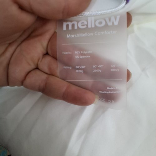 MELLOW MARSHMELLOW COMFORTER - 68" X 90" - WHITE image 2